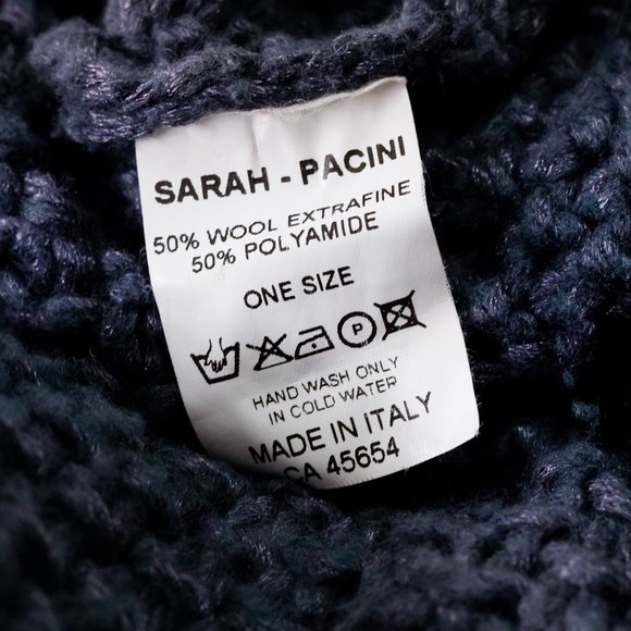 Sarah Pacini Blue Knit Wool Tunic - Picture 8 of 8